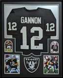 FRAMED LAS VEGAS RAIDERS RICH GANNON AUTOGRAPHED SIGNED JERSEY BECKETT HOLO