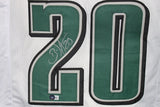 Brian Dawkins Autographed/Signed Pro Style sz XL White Jersey Beckett 38820