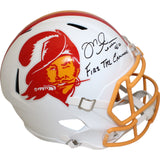 Mike Alstott Autographed Tampa Bay Buccaneers TB F/S Helmet Insc. Beckett 32517