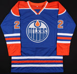 Charlie Huddy Signed Oilers Jersey (Beckett) Career 1979-1997 / 5x Cup Winner