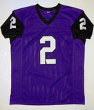 Trevone Boykin Autographed Purple College Style Jersey- JSA Witnessed Auth