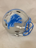 AIDAN HUTCHINSON SIGNED DETROIT LIONS F/S 2024 SPEED REPLICA HELMET BECKETT