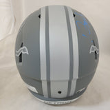 DAVID MONTGOMERY SIGNED DETROIT LIONS F/S SLATE SPEED REPLICA HELMET BECKETT QR