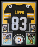 FRAMED PITTSBURGH STEELERS LOUIS LIPPS AUTOGRAPHED JERSEY JSA COA