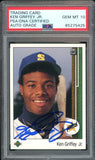 Ken Griffey Jr PSA 10 AUTO Rookie 1989 Upper Deck #1 RC On Card GEM MINT AUTO