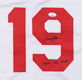 Tommy Helms Signed Reds Jersey Inscribed "1966-NL-Roy"(JSA) All Star 2nd Baseman