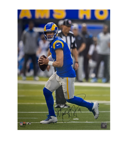 MATTHEW STAFFORD Autographed Los Angeles Rams 16" x 20" Rollout Photo FANATICS