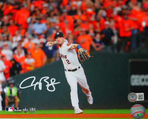 Alex Bregman Signed Houston Astros 8x10 Throw Photo-Beckett W Hologram *White