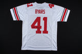 Keith Byars Signed Ohio State Buckeyes Jersey (Playball Ink Holo) Eagles R.B.