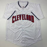 Autographed/Signed Jim Thome Cleveland White Baseball Jersey JSA COA