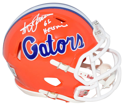 STEVE SPURRIER SIGNED FLORIDA GATORS ORANGE SPEED MINI HELMET W/ 66 HEISMAN