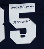 Phil Niekro Signed Atlanta Custom Navy Blue Jersey with Inscription