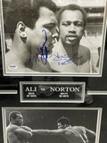 Muhammad Ali & Ken Norton Signed Autographed Photo Framed To 18x29 PSA/DNA