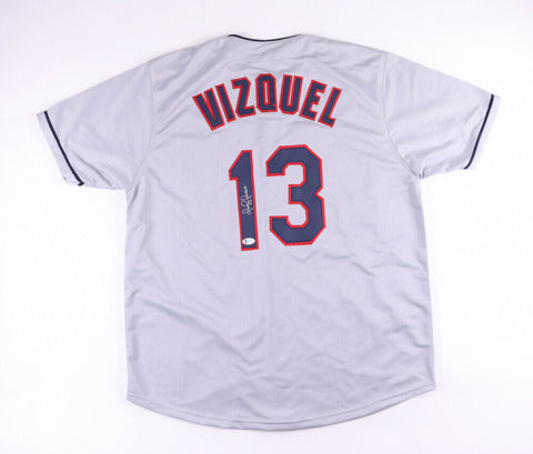 Omar Vizquel Signed Cleveland Indians Jersey (Beckett COA) 3xAll Star Shortstop