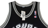 Spurs Tim Duncan Authentic Signed Black Champion Size 48 Jersey BAS #AD64168