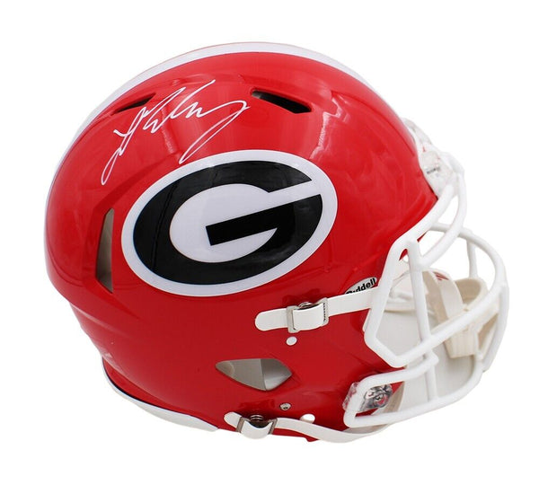 Ladd McConkey Signed Georgia Bulldogs Speed Authentic NCAA Helmet