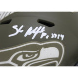 Shaun Alexander Autographed Seattle Seahawks 22 STS Mini Helmet Beckett 46963