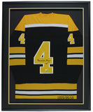 Bobby Orr Signed Framed Custom Black Flying Goal Hockey Jersey GNR