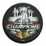 Niklas Hjalmarsson Signed Chicago Blackhawks Hockey Stanley Cup Puck (JSA Holo)