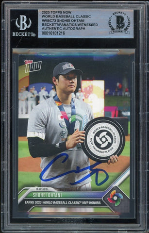 2023 Topps Now WBC World Baseball Classic WBC73 Shohei Ohtani BGS Authentic Auto