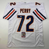 Autographed/Signed William Perry The Refrigerator Chicago White Jersey JSA COA