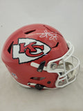 TRAVIS KELCE SIGNED KANSAS CITY CHIEFS F/S SPEEDFLEX AUTHENTIC HELMET BECKETT QR