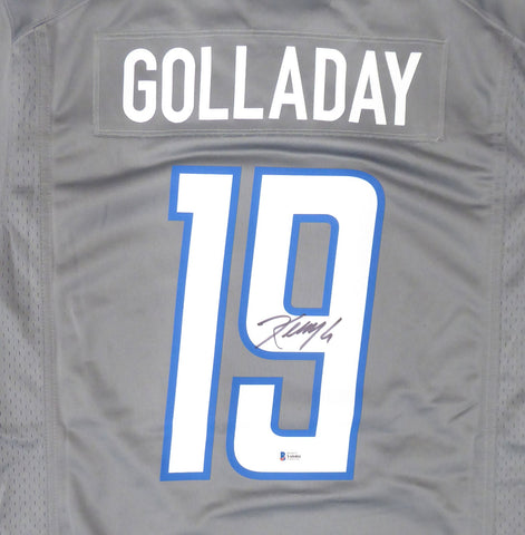 DETROIT LIONS KENNY GOLLADAY AUTOGRAPHED NIKE GRAY JERSEY SIZE L BECKETT 185586