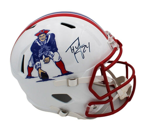 Ty Law Signed New England Patriots Speed Full Size Throwback 1990-1992 Helmet