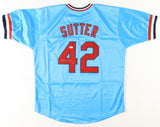 Bruce Sutter Signed St. Louis Cardinals Powder Blue Throwback Jersey (JSA COA)