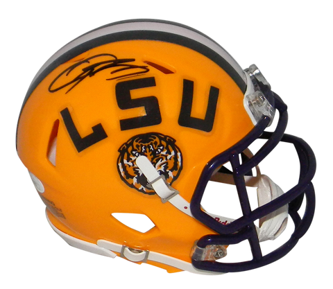 ODELL BECKHAM JR AUTOGRAPHED SIGNED LSU TIGERS SPEED MINI HELMET JSA