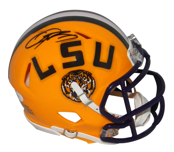 ODELL BECKHAM JR AUTOGRAPHED SIGNED LSU TIGERS SPEED MINI HELMET JSA