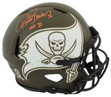 Bucs Ronde Barber HOF 23 Signed Salute To Service F/S Speed Proline Helmet BAS W