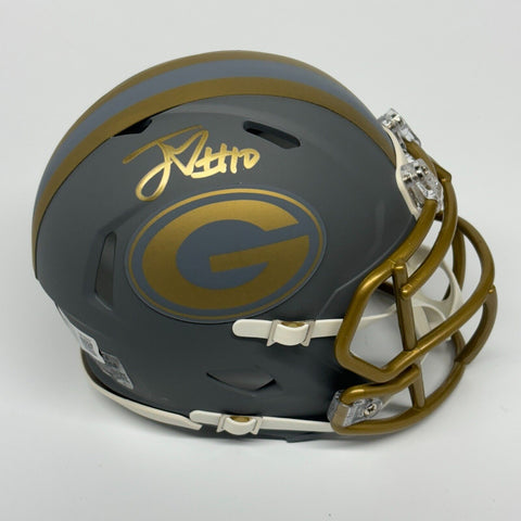 Jordan Love Autographed Signed Green Bay Packers Slate Mini Helmet Beckett