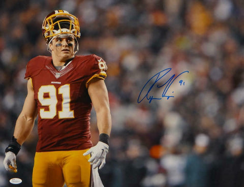 Ryan Kerrigan Autographed *Blue Redskins 16x20 Helmet Off Photo- JSA W Auth