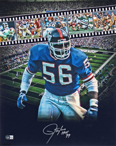 Giants Lawrence Taylor "HOF 99" Authentic Signed 16x20 Edit Collage Photo BAS W