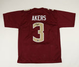 CAM AKERS SIGNED AUTOGRAPHED COLLEGE STYLE CUSTOM XL JERSEY WITH BECKETT QR