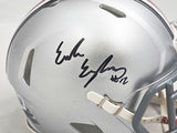 EMEKA EGBUKA AUTOGRAPHED OHIO STATE SILVER MINI HELMET BECKETT WITNESS 216622