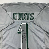 Autographed/Signed Jalen Hurts #1 Philadelphia Silver Football Jersey JSA COA