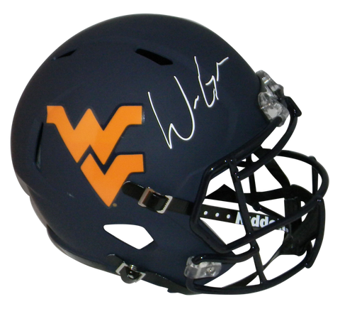 WILL GRIER AUTOGRAPHED WEST VIRGINIA MOUNTAINEERS FULL SIZE SPEED HELMET BECKETT