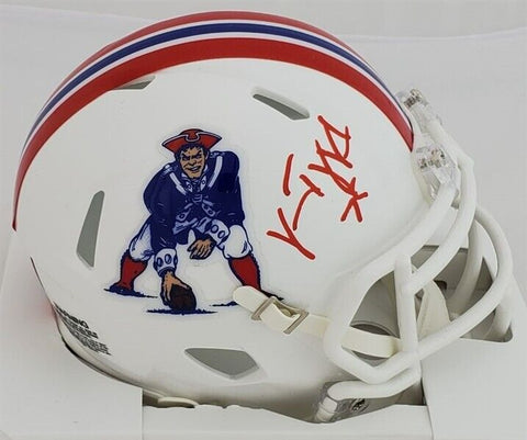 Vince Wilfork Signed New England Patriots Mini Helmet (Patriots Alumni Club COA)