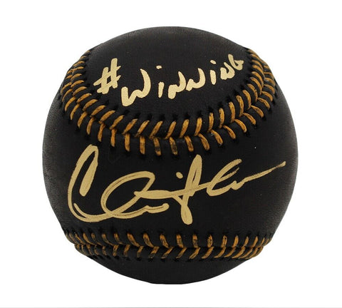 Charlie Sheen Signed Major League Rawlings OML Black MLB Baseball with Insc