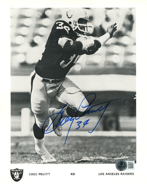 Greg Pruitt Autographed Los Angeles Raiders 8x10 Photo Beckett 45650