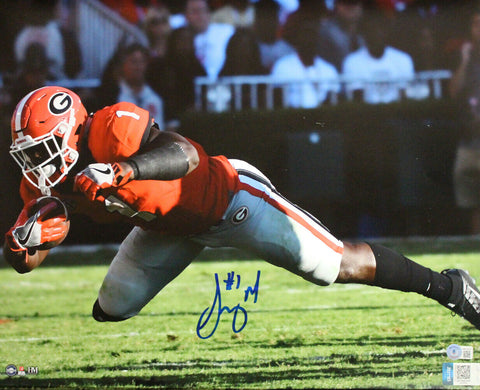 Sony Michel Autographed/Signed Georgia Bulldogs 16x20 Photo BAS 30850