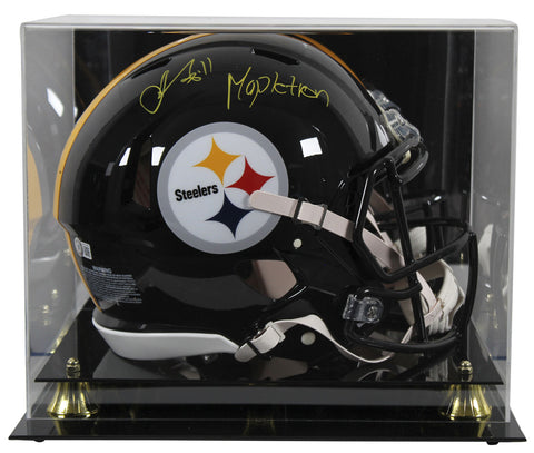 Steelers Chase Claypool Mapletron Signed F/S Speed Proline Helmet w/ Case BAS W