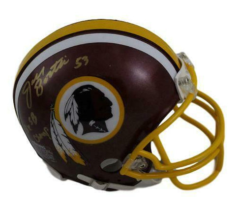 JEFF BOSTIC AUTOGRAPHED WASHINGTON REDSKINS MINI HELMET 3X CHAMP 21021 SGC