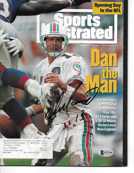 Dan Marino Signed Miami Dolphins Dan The Man Sports Illustrated 9/12/94 Beckett