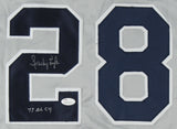 Sparky Lyle Signed Yankees Jersey Inscribed "77 AL Cy Young Award" (JSA COA)