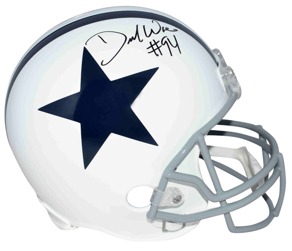 DEMARCUS WARE AUTOGRAPHED SIGNED DALLAS COWBOYS WHITE FULL SIZE HELMET JSA