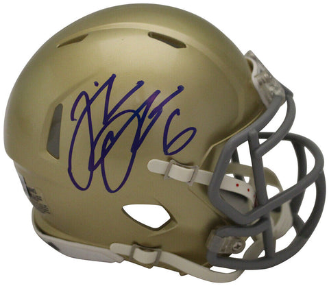 Jeremiah Owusu-Koramoah Signed Notre Dame Speed Mini Helmet Beckett 36255