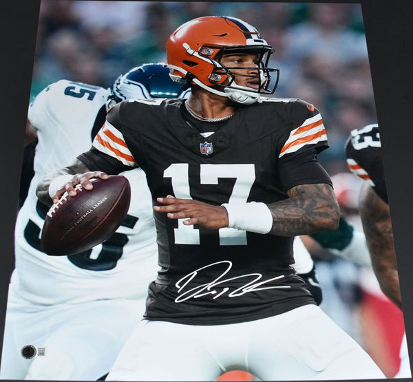 DORIAN THOMPSON-ROBINSON SIGNED CLEVELAND BROWNS 16x20 PHOTO BECKETT